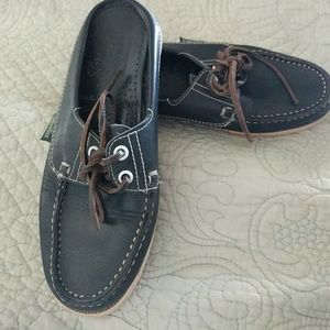 Dooney & Bourke Blue Leather Slip on Boat shoes